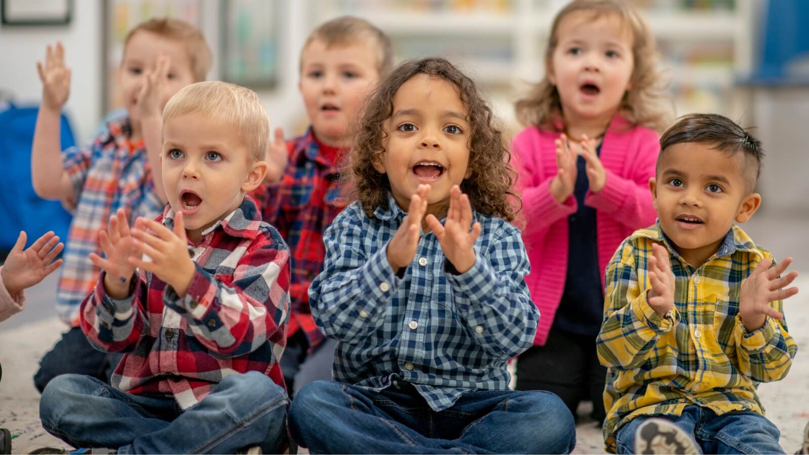 Kids sitting together at daycare