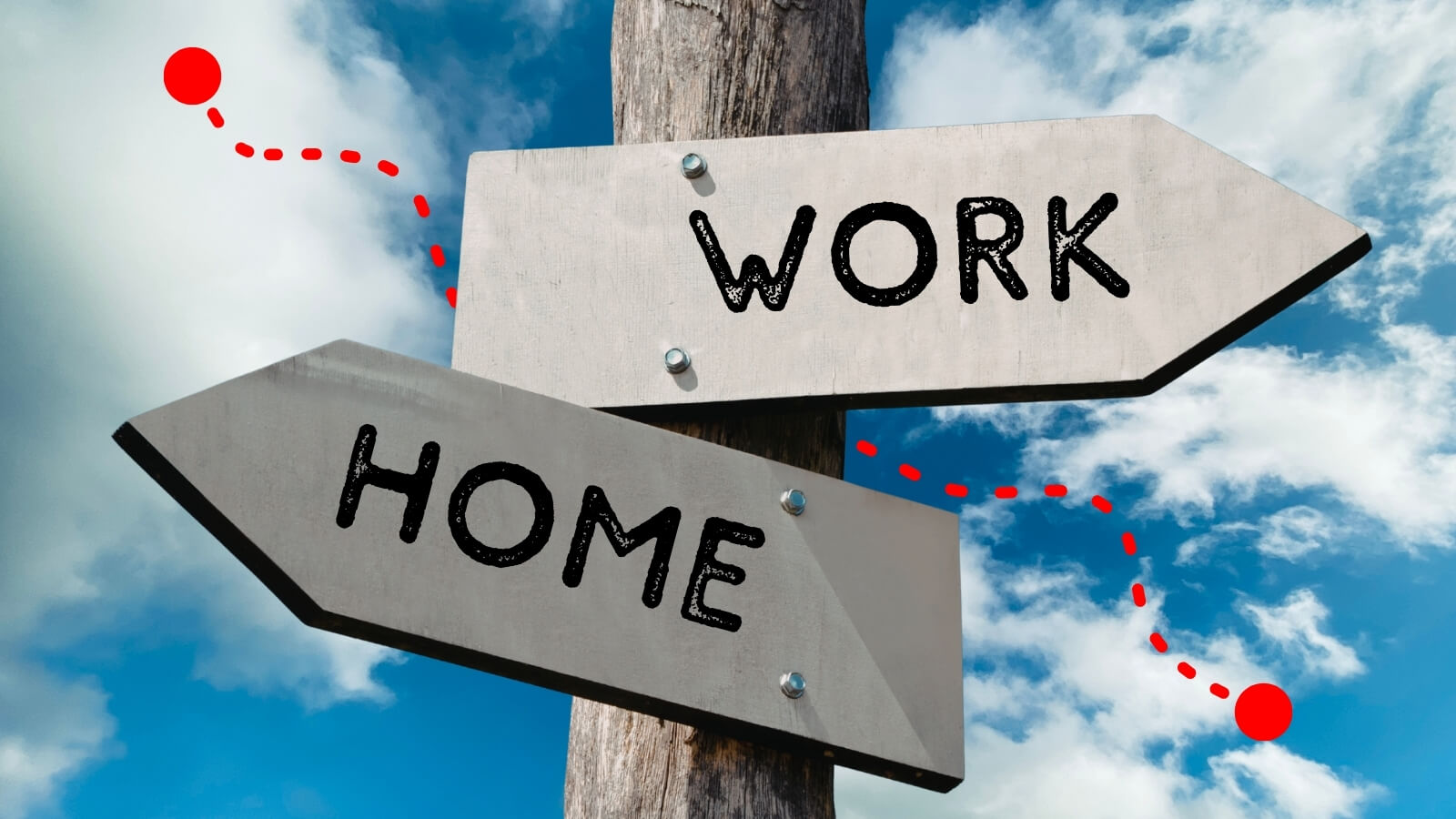 Two signs pointing in opposite directions