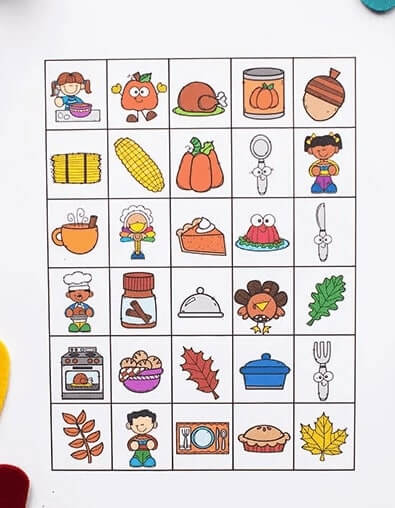 thanksgiving bingo