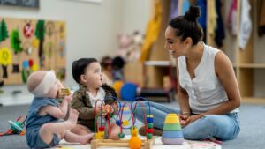 Daycare worker with two kids