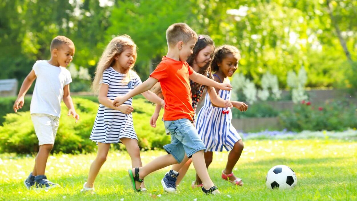Children playing sports
