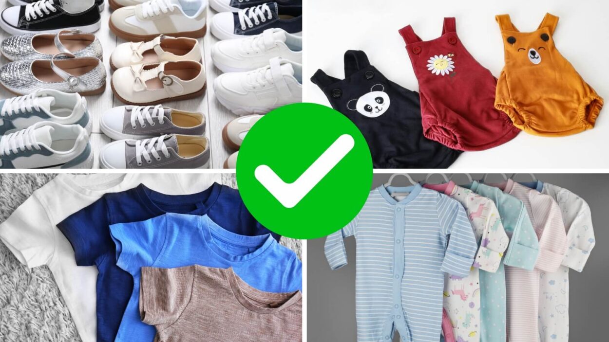 A picture showing appropriate clothes for kids to wear to daycare