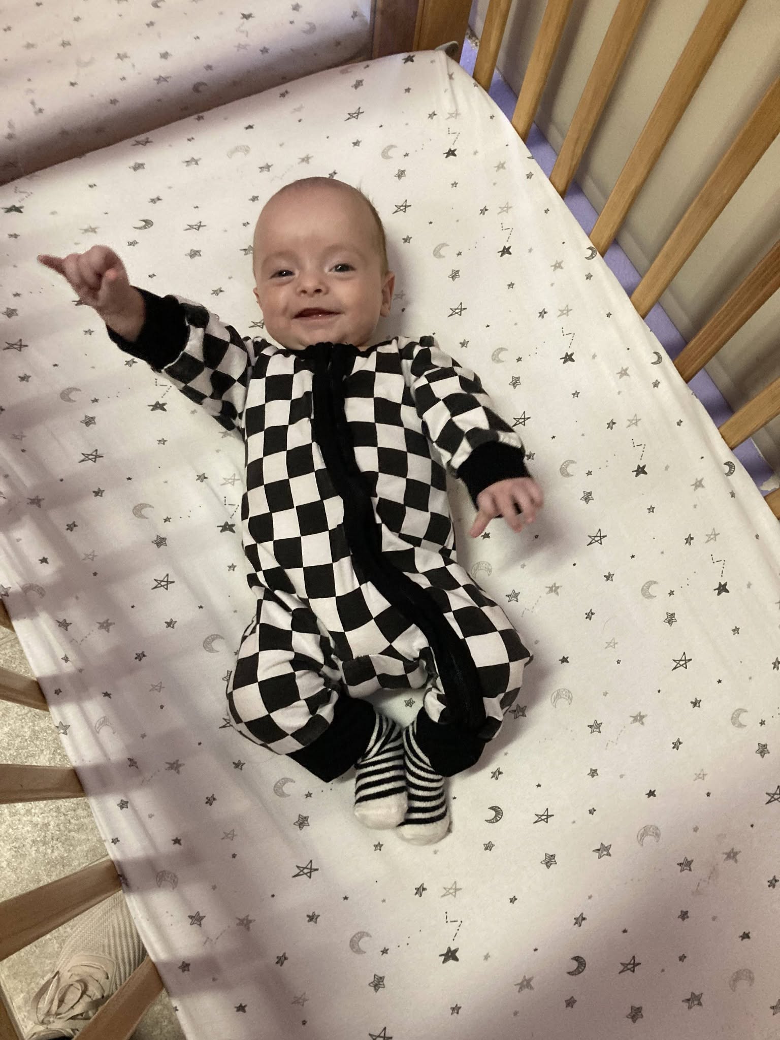 Baby in crib