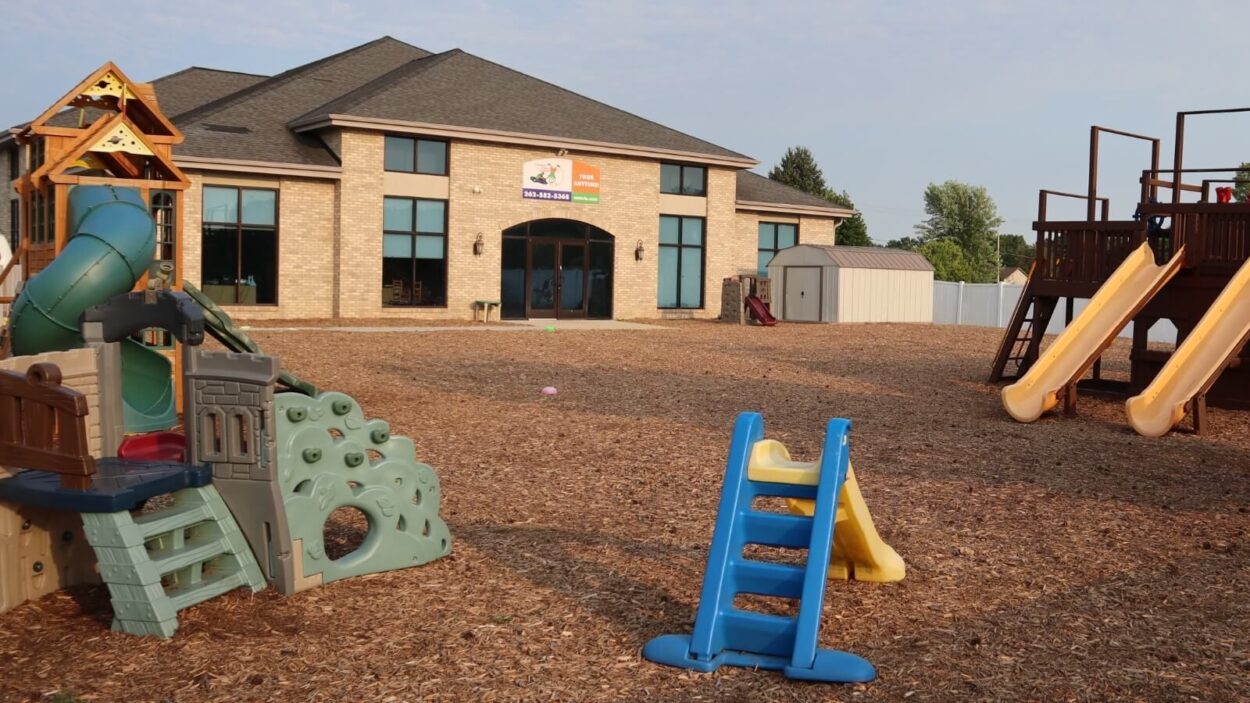 A playground outside of Cornerstone Academy