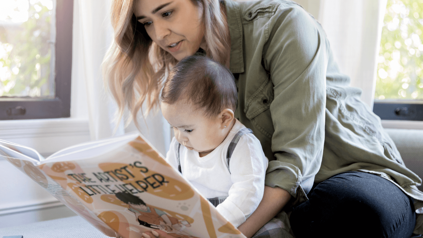 woman reading to a child